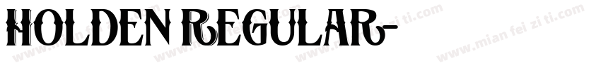 Holden Regular字体转换